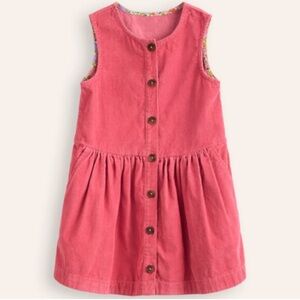 Mini Boden sz 7-8 Formica Pink corduroy angel sleeve dress